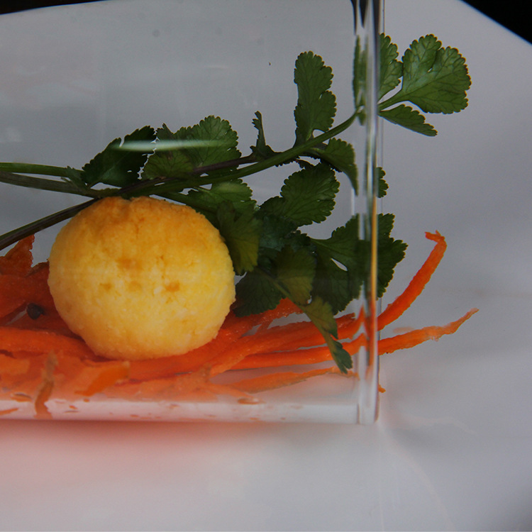 Tazón de vidrio borosilicato dos barril redondo vacío cilíndrico creativo Hotel suministros vajilla artística cocina tema restaurante vino