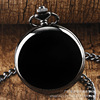 Fashionable classic black retro quartz big pocket watch, Birthday gift, wholesale