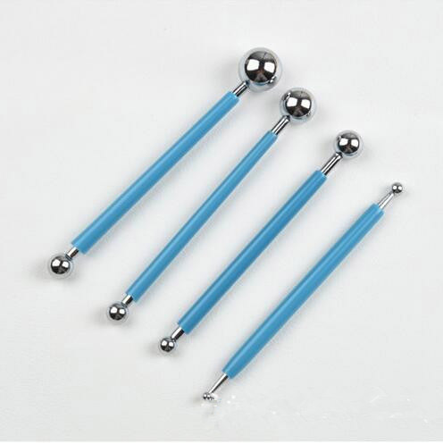 Pill stick, stainless steel ball mold 4-piece set, baking fondant cake decoration tools, clay making DIY