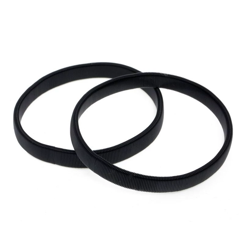 Elastic Spring Bracelet (Kaston) — Mixed Steel & Iron, Pair, 7 cm, Multiple Colors