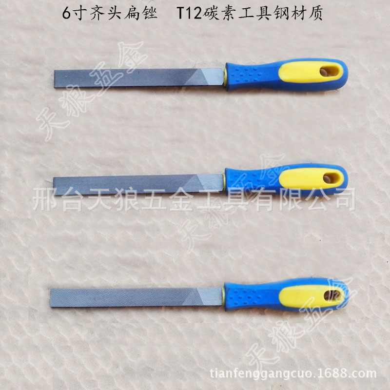 Lima plana de 6 pulgadas (150 mm) con dientes gruesos, medianos y finos, para metal y acero, ideal para mecánicos. image 3