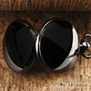 Fashionable classic black retro quartz big pocket watch, Birthday gift, wholesale