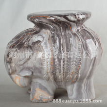 新款大理石花纹大象陶瓷凳户外室内客厅装饰浴室换鞋凳象椅凳子