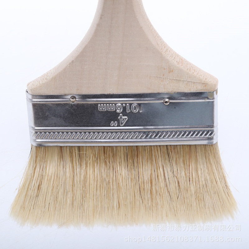 Álamo blanco mango de madera cepillo de pintura hogar agua pura hervida cepillo de cerdas para hornear alimentos cepillo de aceite pelo suave cepillo de barbacoa varios cepillo