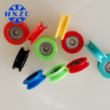 电梯配件深沟球轴承定制微型轴承脚轮滑轮带滑道输送线包胶轴承