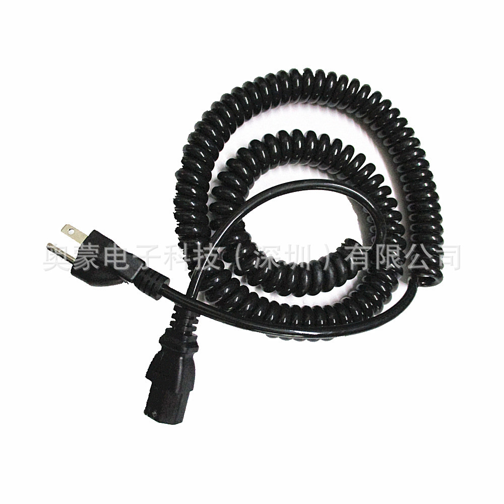 3芯美标弹簧线 国标弹簧线 2芯电源弹簧线 纯铜4*0.5平方弹簧线