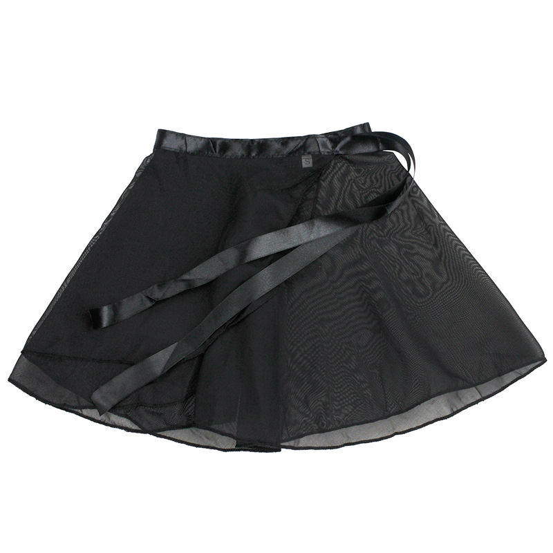 Ropa de baile para niños ropa de práctica para niñas falda de gasa de ballet delantal de rendimiento para adultos falda de media longitud rosa