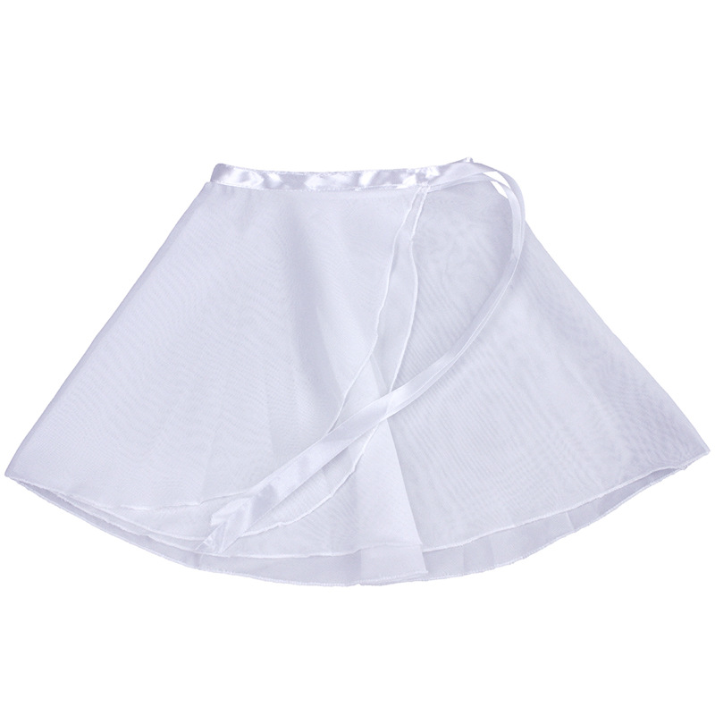 Ropa de baile para niños ropa de práctica para niñas falda de gasa de ballet delantal de rendimiento para adultos falda de media longitud rosa