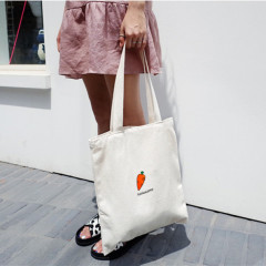 New Cute Cartoon Fruit Polyester Fabric Fresh Women's Single Strap Handbag Simple Student School Bag Shopping Bag