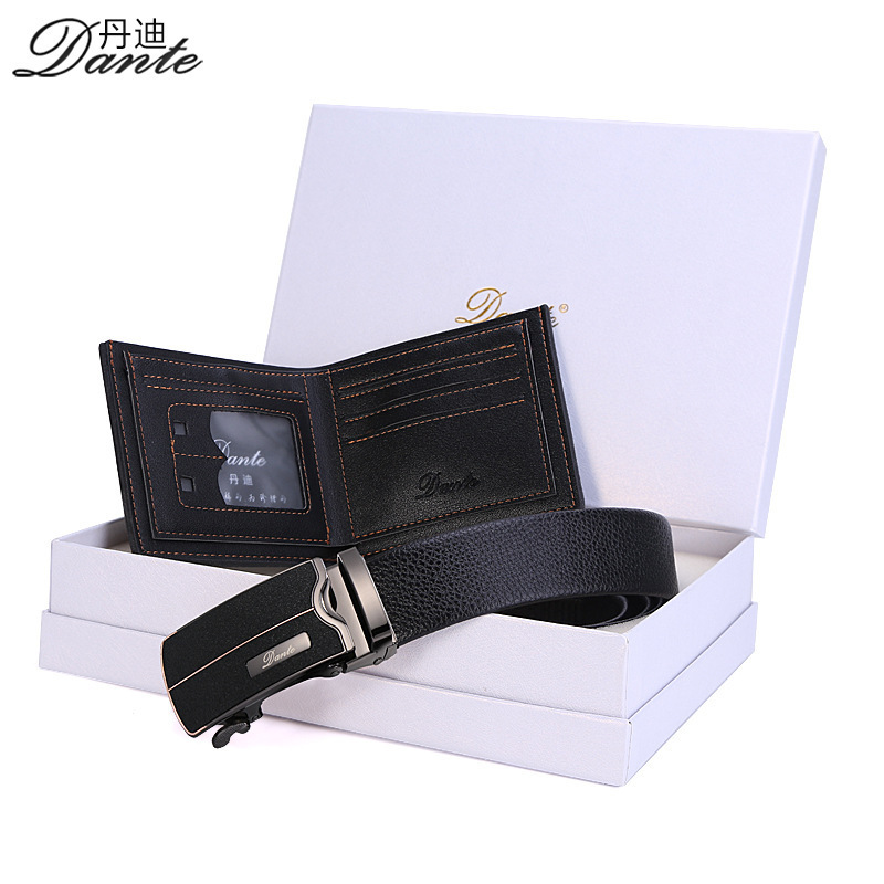 Belt Men's Automatic Buckle All-match Wallet Belt Set Christmas Boyfriend Practical Gift Gift Box