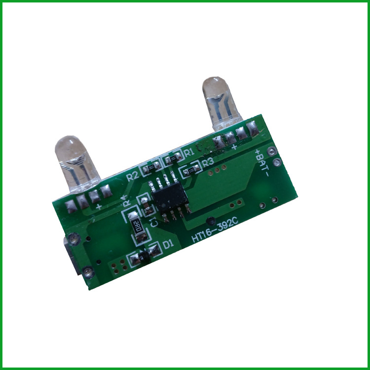 七彩led灯板炫彩LED锂电池供电线路板ic芯片按键开关灯板