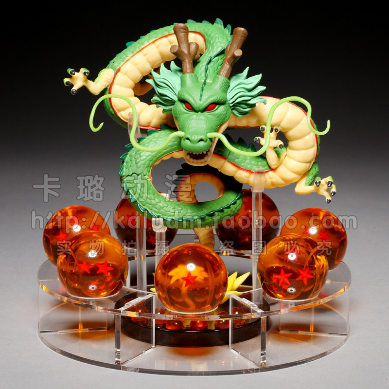 Fabricante acrílico 3.5/4.2cm Dragon Ball bola de cristal soporte figura Shenlong modelo juguete con caja de exhibición de luz