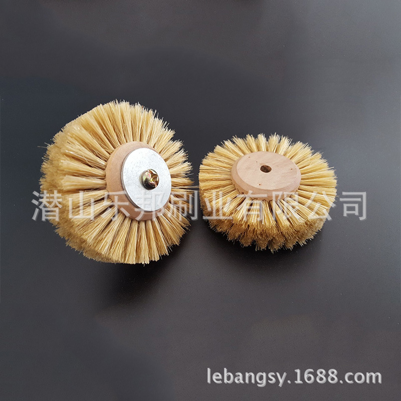 电动抛光毛刷毛扫猪鬃毛刷文玩玉器刷头毛轮玉石翡翠抛光磨头