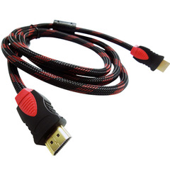 Double magnetic ring HDMI to HDMI cable red and black network gold-plated computer TV connection cable HDMI cable HDMI high-definition cable