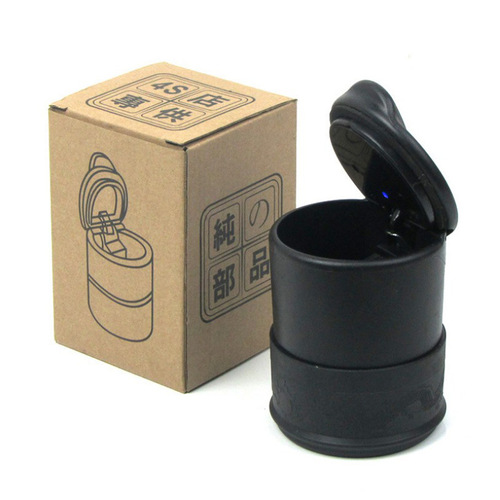 Car ashtray car ashtray car portable ashtray flame retardant 4S ashtray creative ashtray with light