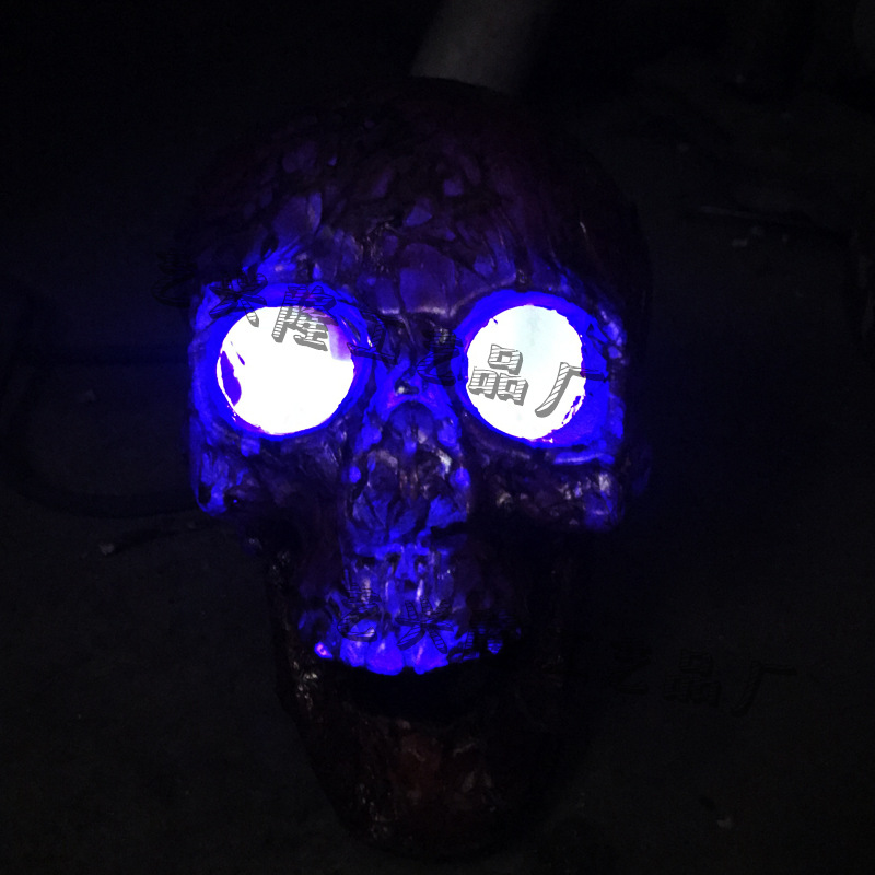 Halloween horror horror con simulación de luz de la casa embrujada para adultos efectos de cadáver seco cráneo decoración accesorios adornos