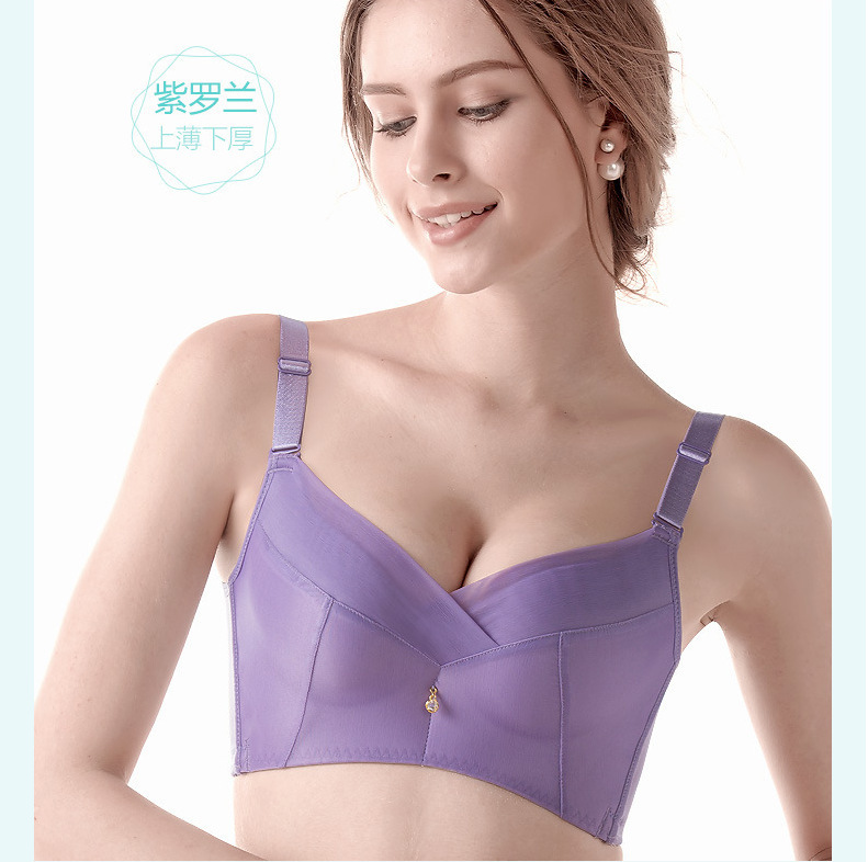 New Glass Yarn Thick Cup Sexy No Steel Rings Bra Push-up Collapsed Auxilum Adjustable Women's Underwear Bra New Glass Yarn Thick Cup Sexy No Steel Rings Bra Push-up Collapsed Auxilum Adjustable Women's Underwear Bra