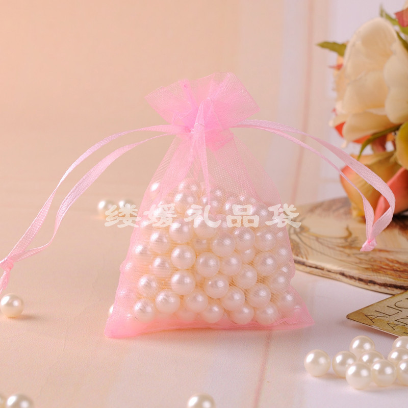 Bolsas de organza con cordón, ideales para regalos, dulces o fragancias, con logotipo personalizado