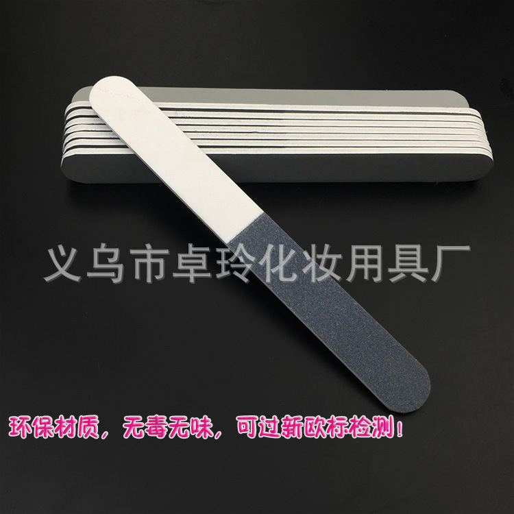 Directo de fábrica de 3 lados tira de pulido de uñas profesional Archivo de pulido de uñas de pulido frotar gris blanco y negro