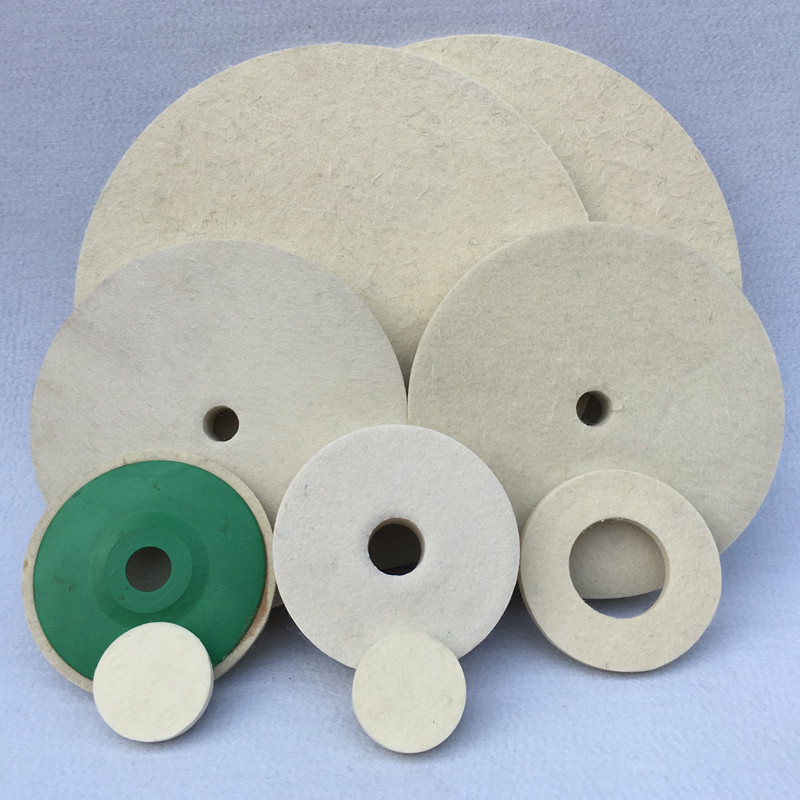 供应羊毛轮 玻璃电镀抛光不锈钢金属用细白羊毛毡轮 批发抛光轮