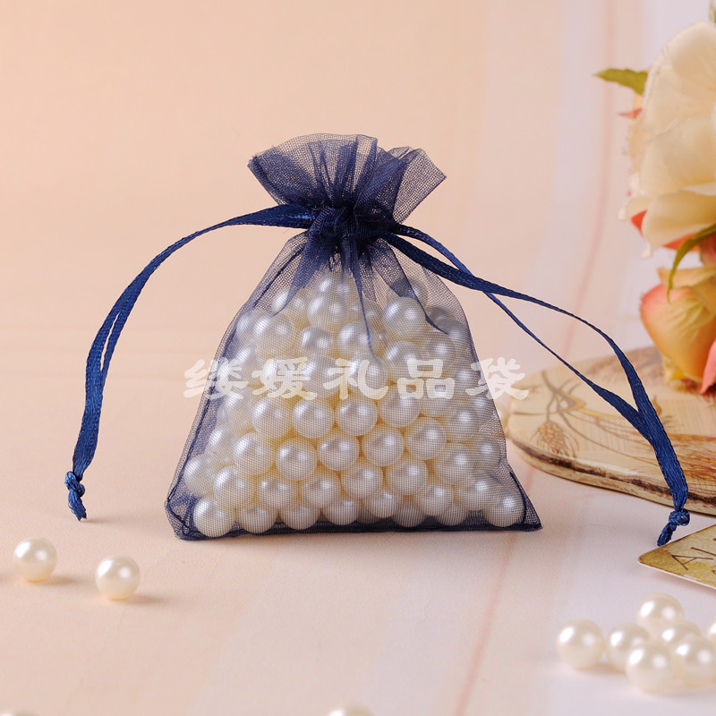 Bolsas de organza con cordón, ideales para regalos, dulces o fragancias, con logotipo personalizado