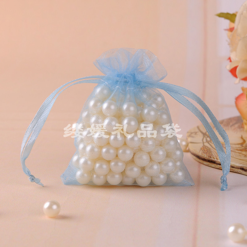 Bolsas de organza con cordón, ideales para regalos, dulces o fragancias, con logotipo personalizado