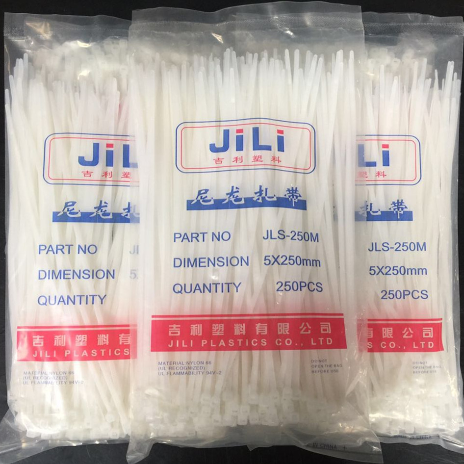 供应非标5*250彩色扎带 白色尼龙扎带 自锁式尼龙扎带厂家