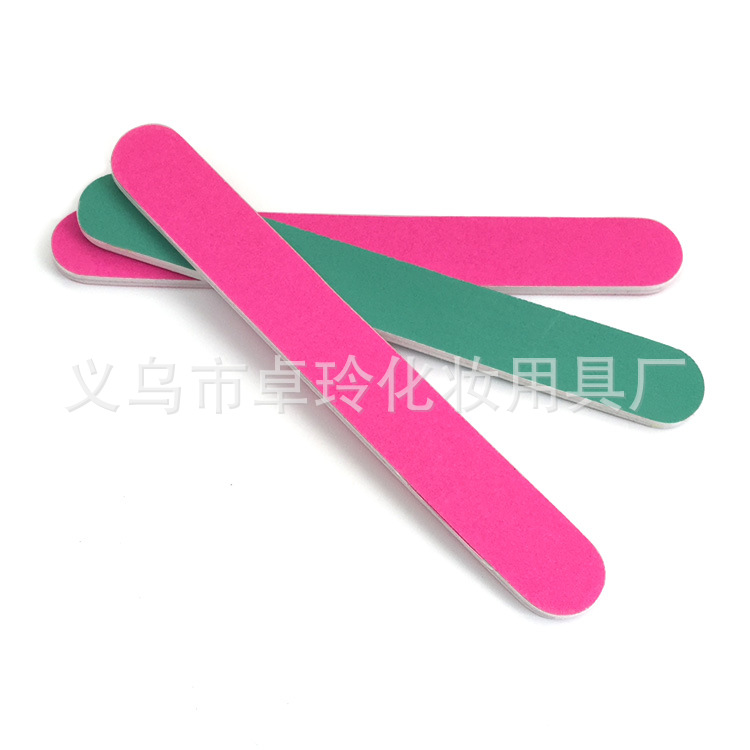 Yiwu fábrica de uñas tira de reparación de uñas tira de molienda de doble cara monocromo recta lima de uñas regalo al por mayor