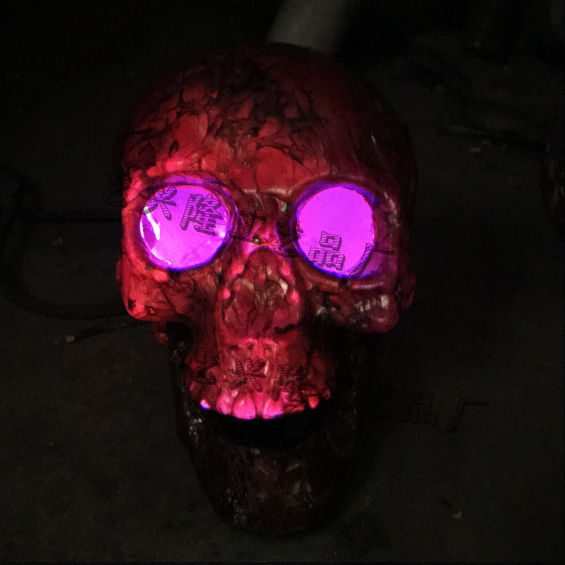 Halloween horror horror con simulación de luz de la casa embrujada para adultos efectos de cadáver seco cráneo decoración accesorios adornos