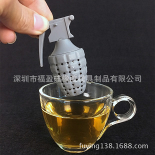 Spot supply grenade tea maker silicone cross fire line grenade tea filter new silicone tea bag