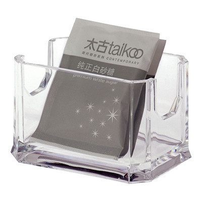 Nuevo titular de bolsa de azúcar acrílico transparente negro