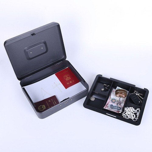 Origin sanding thick metal money box portable money chest with lock cash box storage box organization box dropshipping one piece