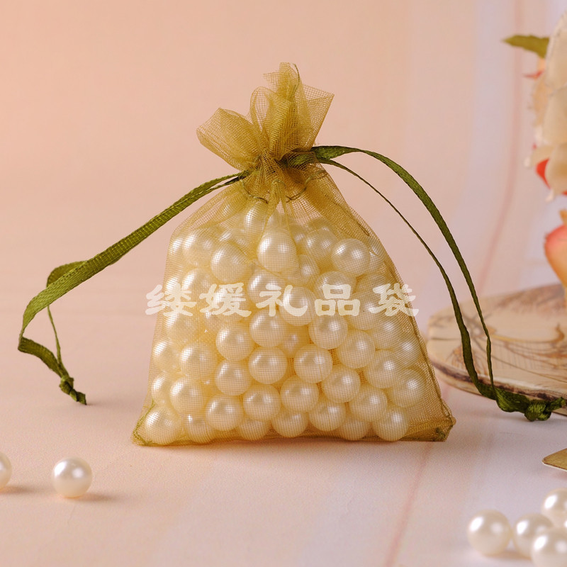 Bolsas de organza con cordón, ideales para regalos, dulces o fragancias, con logotipo personalizado