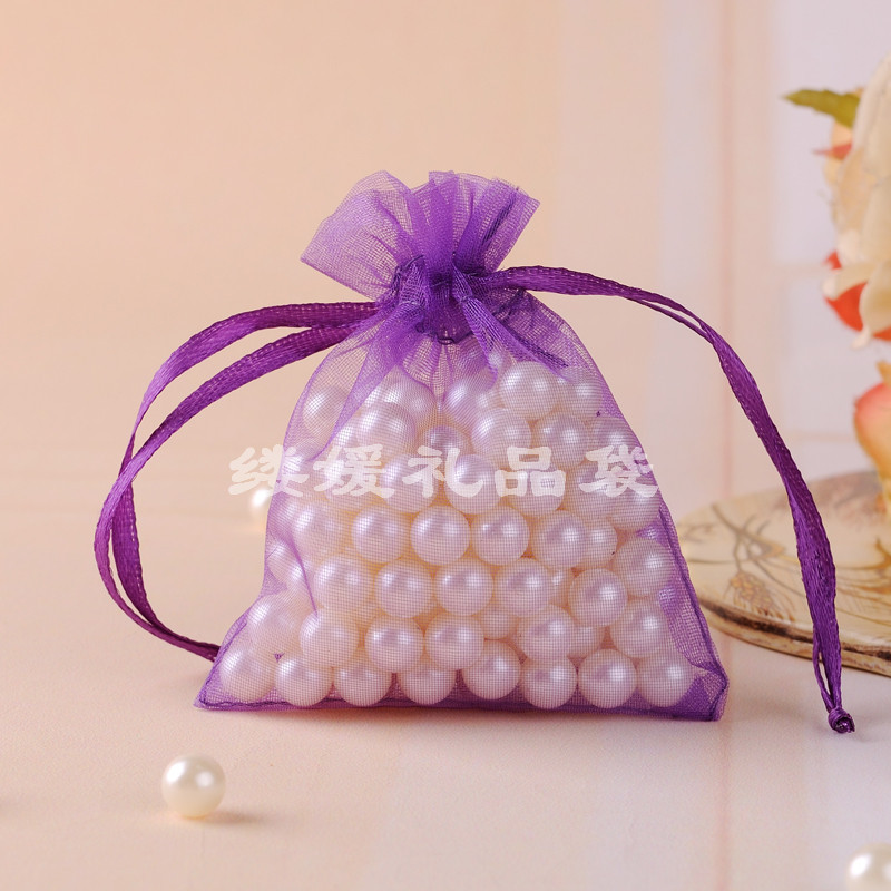 Bolsas de organza con cordón, ideales para regalos, dulces o fragancias, con logotipo personalizado