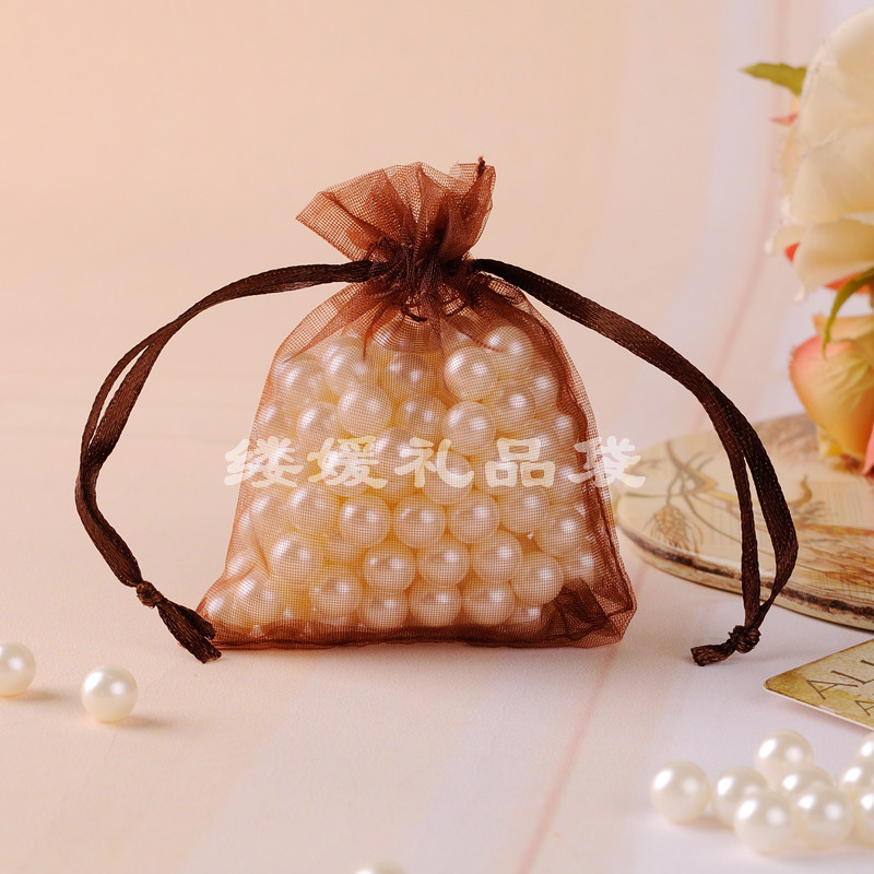 Bolsas de organza con cordón, ideales para regalos, dulces o fragancias, con logotipo personalizado