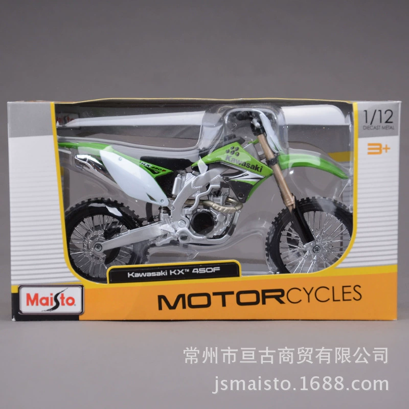 Kawasaki, реалистичная металлическая модель автомобиля, минифигурка, масштаб 1:12