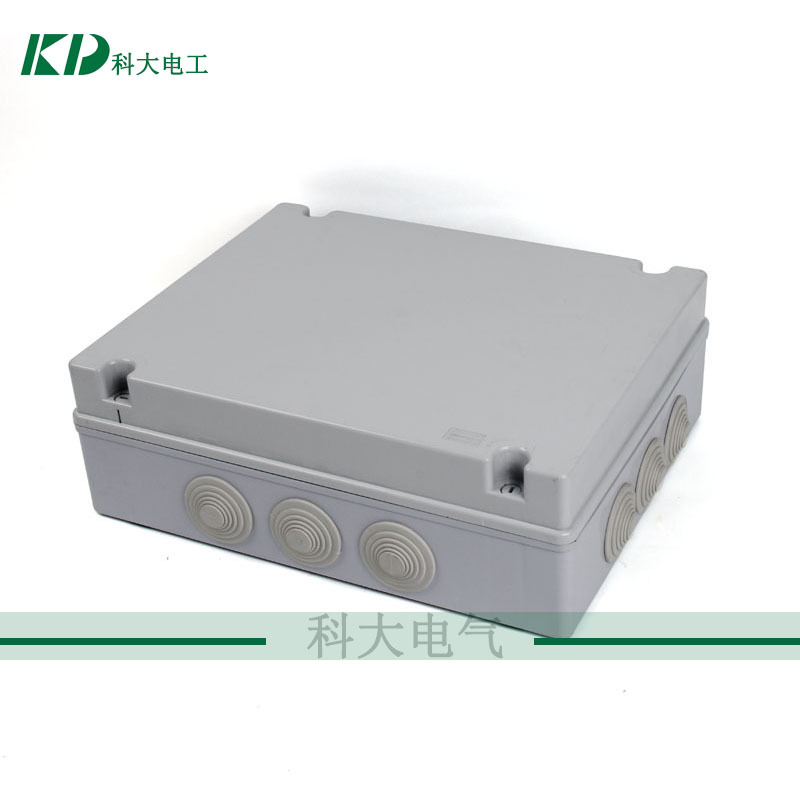 380*300*120mm大型带预留孔塑料接线盒 橡胶头接线盒 监控接线盒