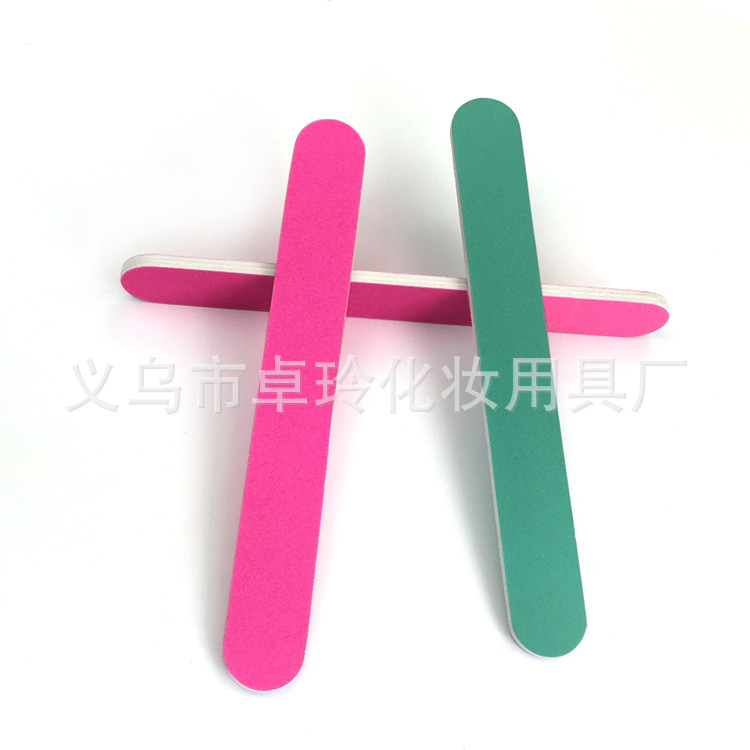 Yiwu fábrica de uñas tira de reparación de uñas tira de molienda de doble cara monocromo recta lima de uñas regalo al por mayor