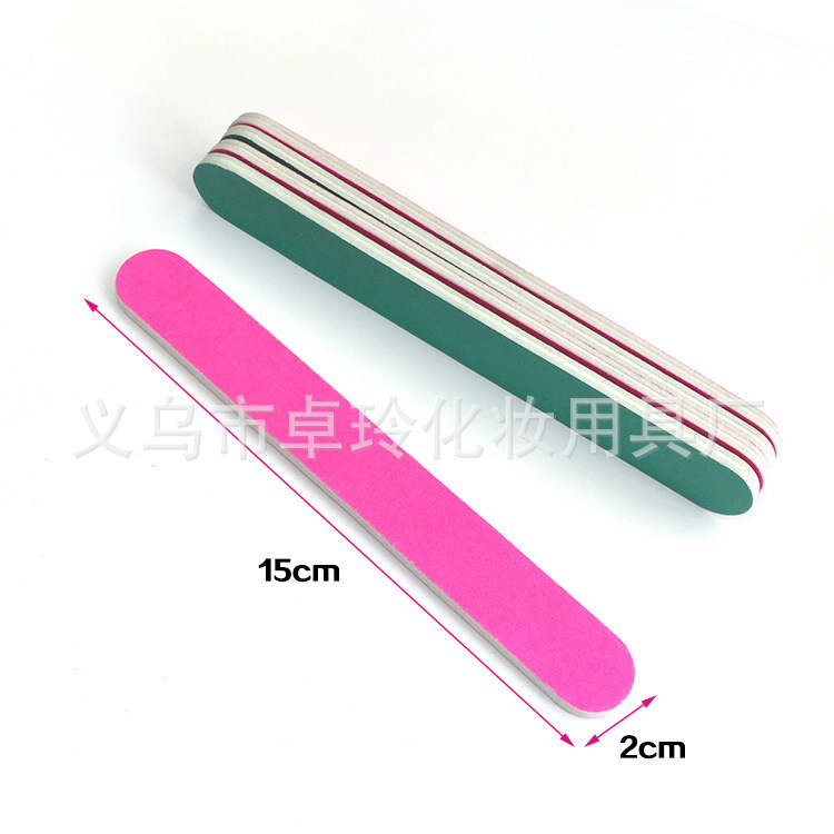 Yiwu fábrica de uñas tira de reparación de uñas tira de molienda de doble cara monocromo recta lima de uñas regalo al por mayor