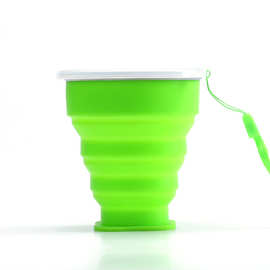 出差便携硅胶伸缩水杯 旅行折叠杯批发 创意日常用品硅胶模具开发