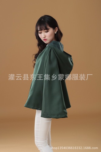 Anime cosplay Attack on Titan Survey Corps Freedom Wing Captain cloak cape costume