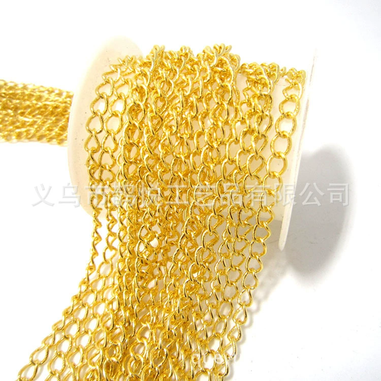Single buckle chain jewelry extension chain diy accessories clothing baby clothes decorative chain can be added as color-preserving iron tail chain