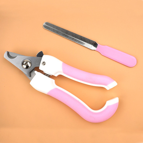 Pet Nail Clipper Set Stainless Steel Cat and Dog Nail Scissors File Set Two-piece Universal Pet Supplies for Cats and Dogs
