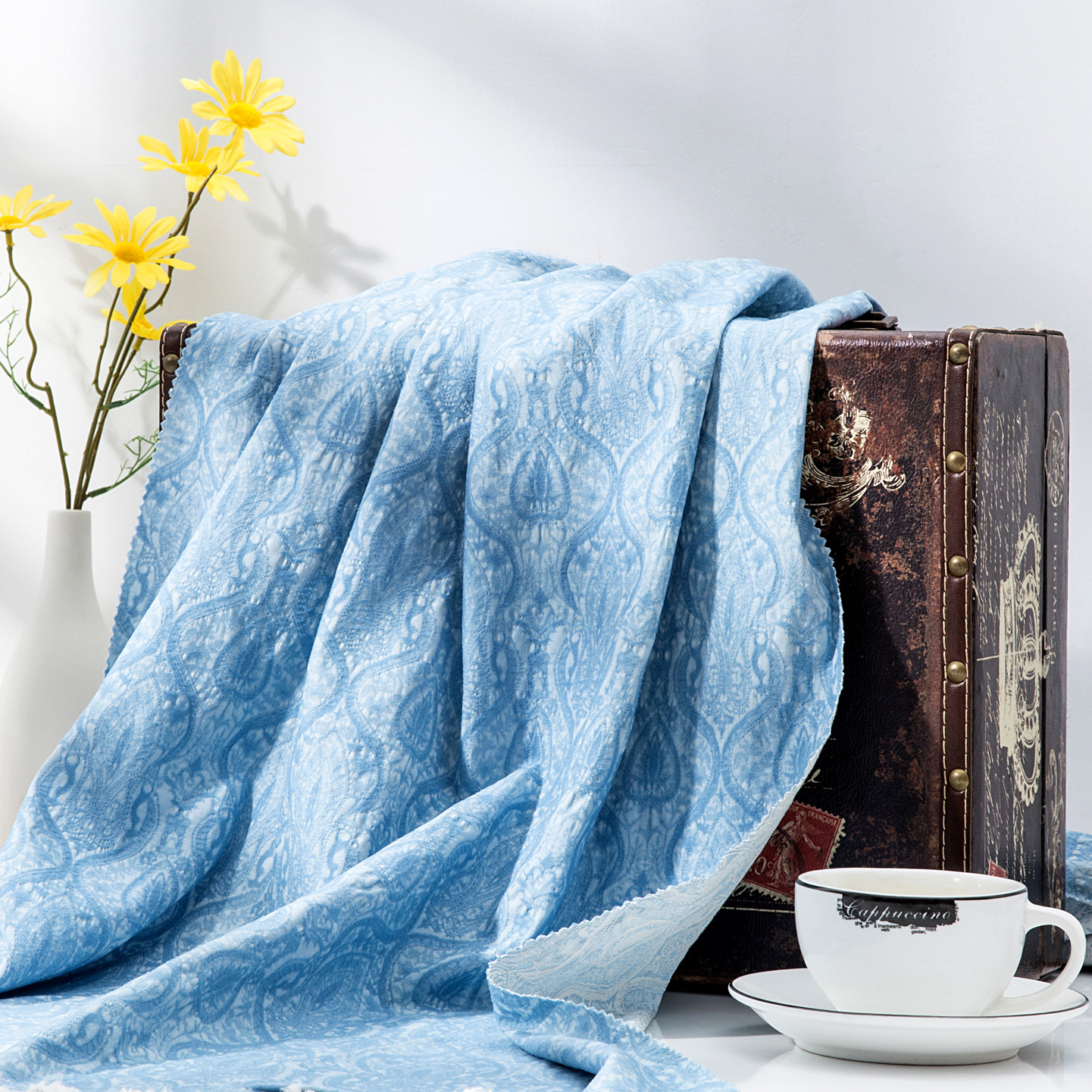 950#梭织直弹腰果提花布女装童装弹力打底裤外套短裤面料批发现货