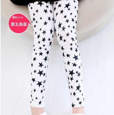 AliExpress Hot Selling Girls Printed Milk Silk Leggings Spring and Summer 2021 New Arrival Small and Medium-sized Children's Cropped Pants Children's Wear