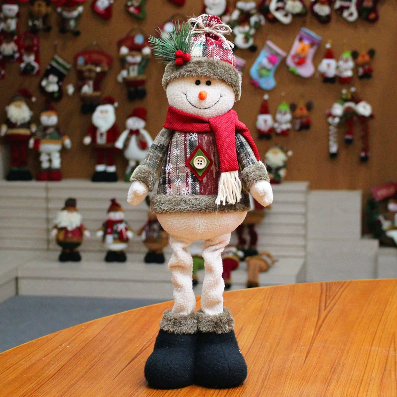 Новогодние декоративные куклы (Group Source Christmas) — Санта, снеговик, олень, бархат, 50–55 см