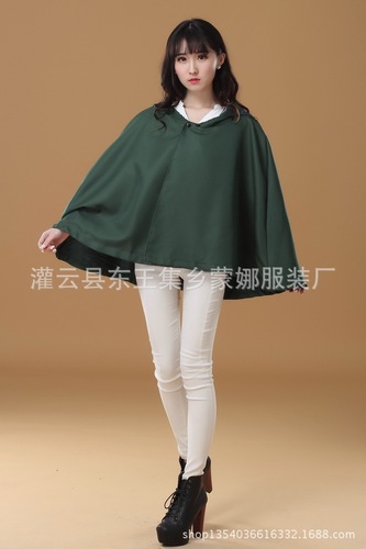 Anime cosplay Attack on Titan Survey Corps Freedom Wing Captain cloak cape costume