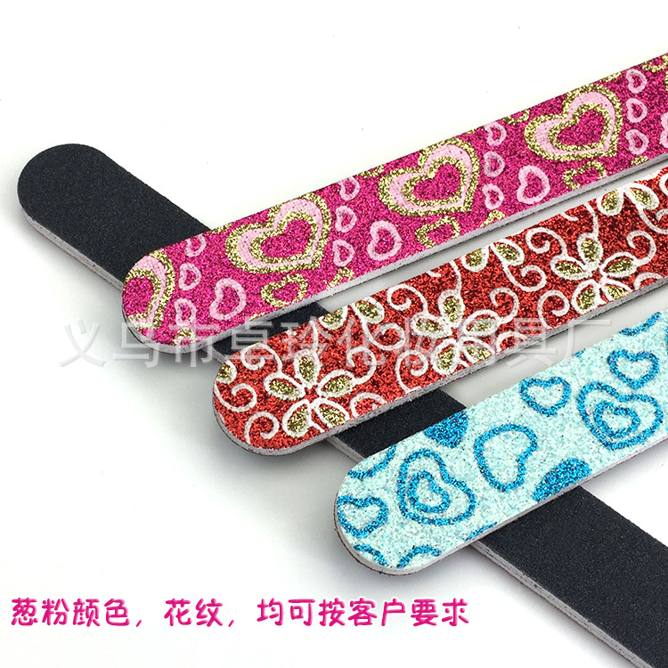 Fábrica directa mini lima de uñas brillo en polvo uñas roce lija tira de molienda manicura traje accesorios de suministro