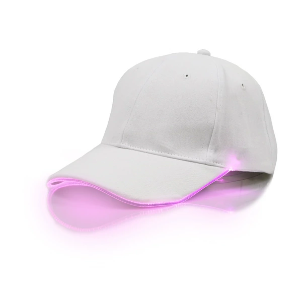 White hat pink light