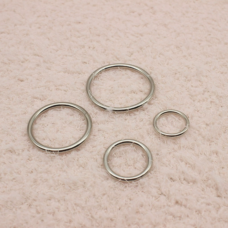 Прямые продажи кожаных аппаратных аксессуаров круг твердый O-образная регулирующая Пряжка цинковый сплав шнурки Пряжка DIY Соединительная пряжка серебро